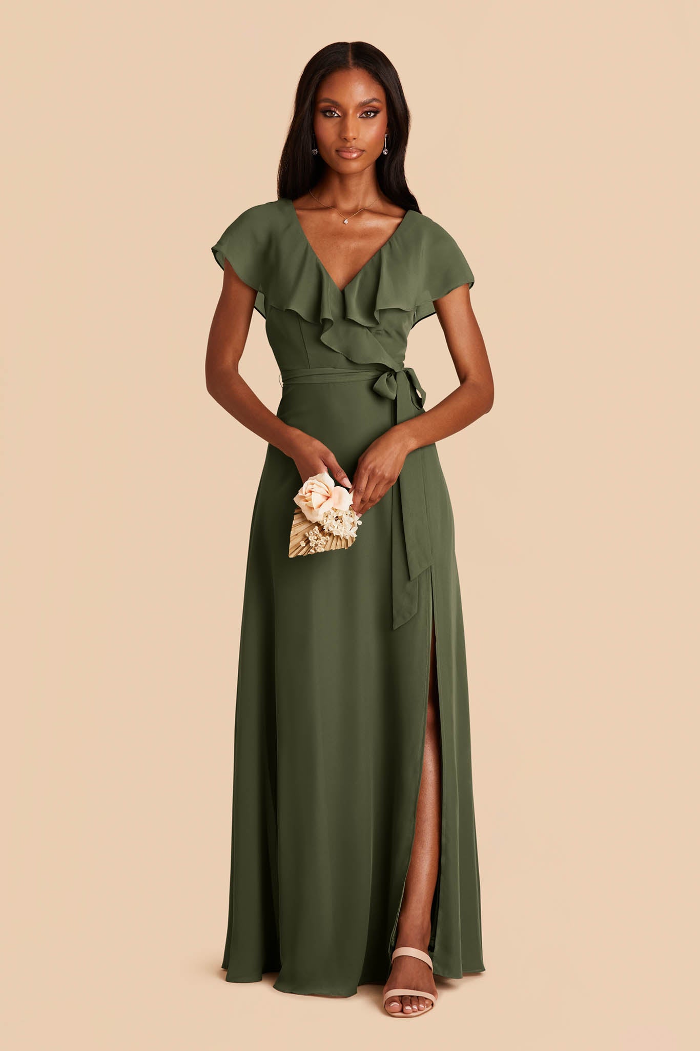 olive green bridesmaid dress